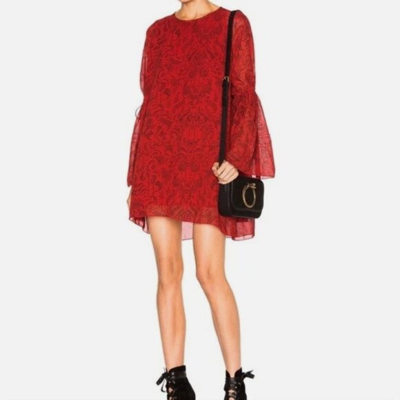 IRO Appoline Red Mini Dress - Picture 3 of 13